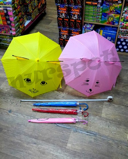 toptan şemsiye çocuk modeli kulaklı baskılı düdüklü