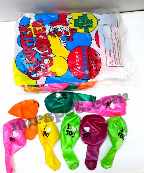 toptan balon i love you baskılı
