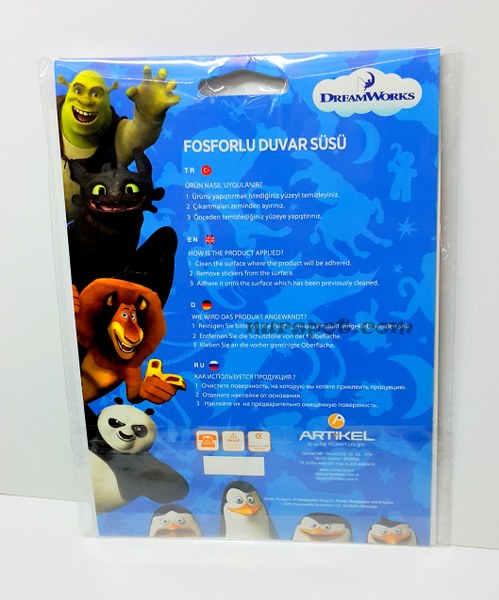 toptan sticker orjinal lisansli karanlikta parlar