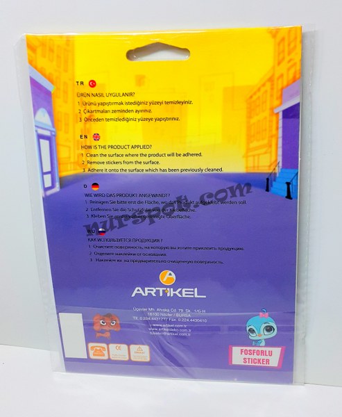toptan lisansli sticker karanlikta parlak