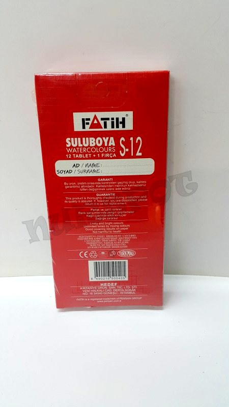 toptan sulu boya fatih 12 li