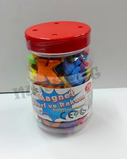 toptan mıknatıslı harf 78 li bidon