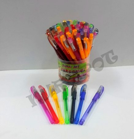 toptan kırtasiye simli jel kalem 60 lı