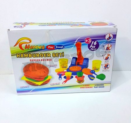 toptan oyun hamuru hamburger yapım seti 538
