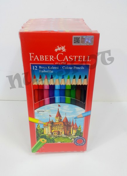 toptan faber kuru boya 12 li uzun