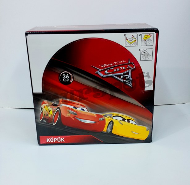 toptan lisanslı baloncuk cars 36 lı
