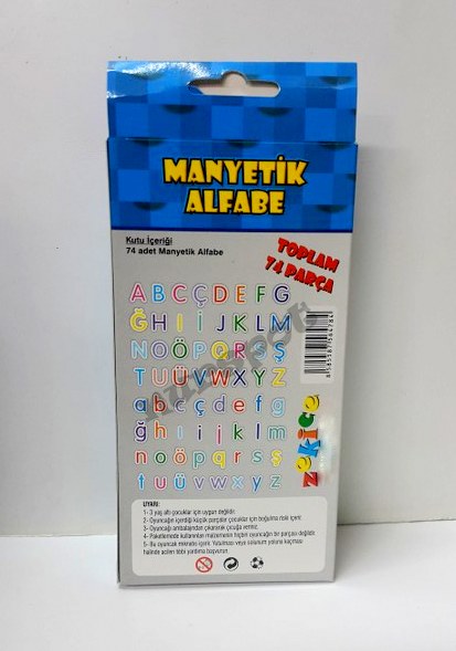 toptan eğitici manyetik mıknatıslı harfler 74 parça