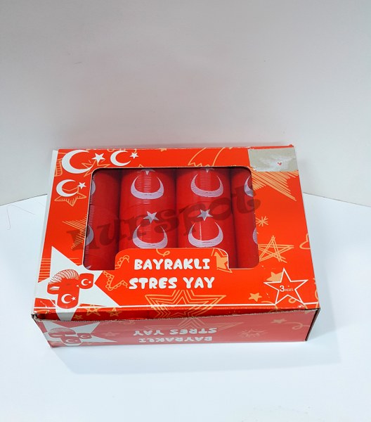 toptan stres yay akordiyon ay yıldız baskılı