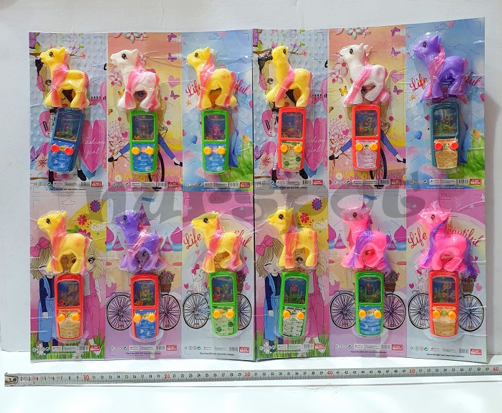 toptan oyuncak su oyunlu pony at seti 12 li takım 0325