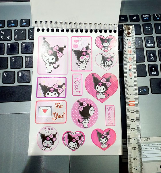 toptan sticker defter model kuromi 9 yapraklı  3427