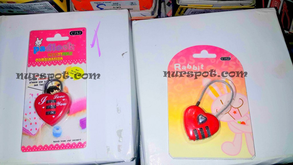 kalpli i love you baskılı şifreli kilit