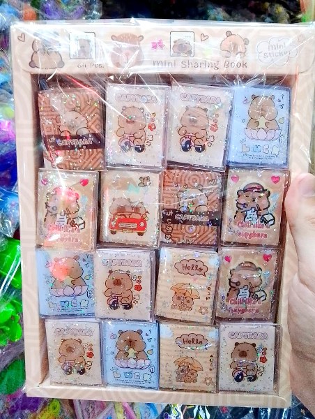 toptan sulu defter sticker simli kapibara  5257