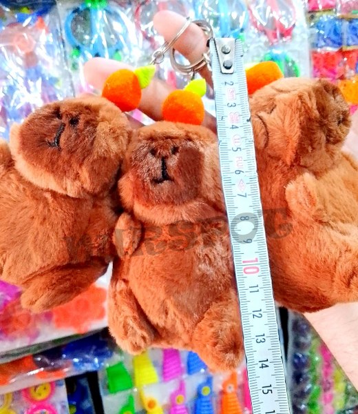 toptan oyuncak peluş hayvanlar anahtarlık kapibara capybara sesli kaliteli   4652