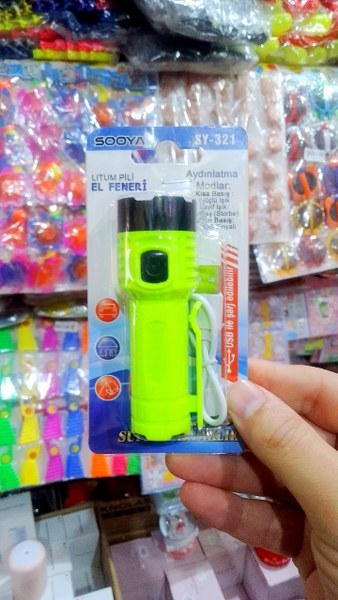 toptan şarjlı fener  6418