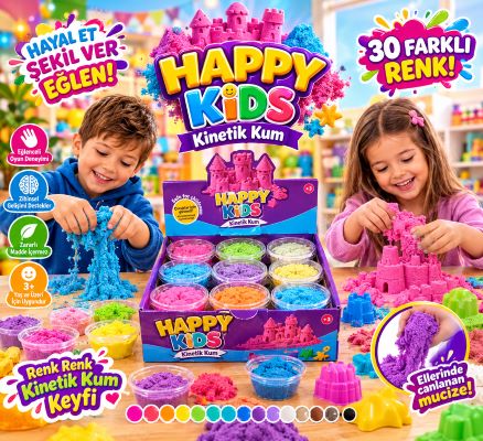 toptan kinetik kum küçük boy 30 lu   0820