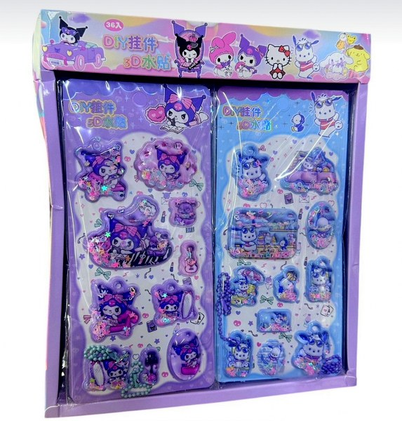 toptan sulu sticker kaliteli 36 lı kutu  4521