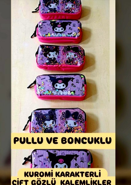 toptan kalemlik çift fermuarlı için renkli pullu ve boncuklu hareketli