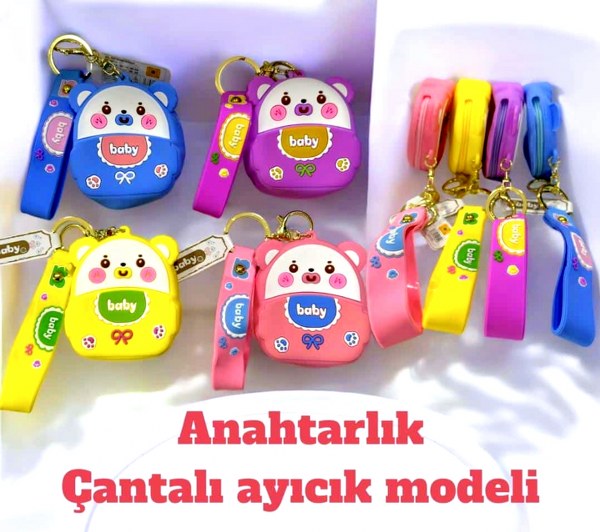 toptan cüzdan silikon anahtarlık panda model   5348