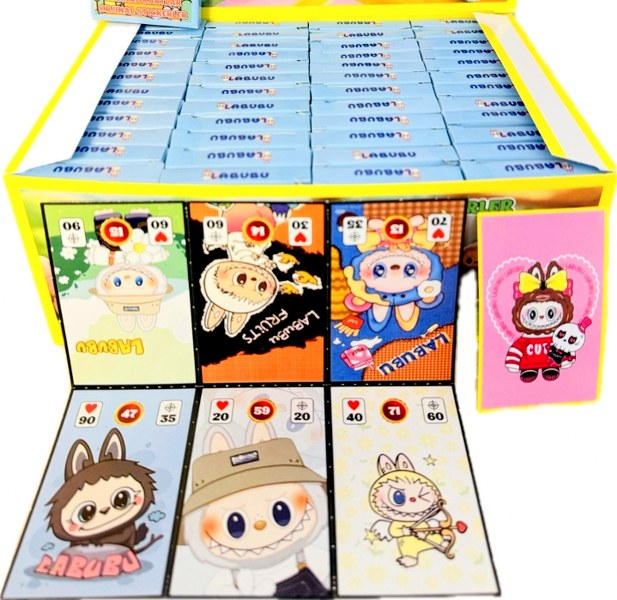 toptan labubu kartı sticker seti 48 li kutu