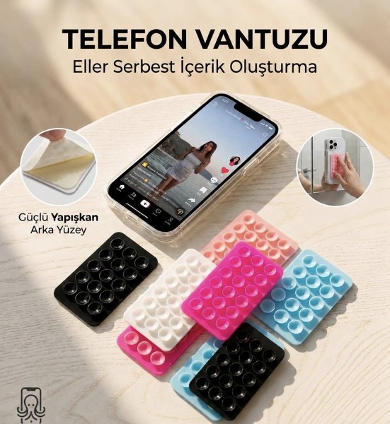 toptan telefon tutucu silikon çift taraflı vantuz öpücük