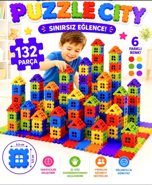 toptan oyuncak pazıl lego 132 parça 
