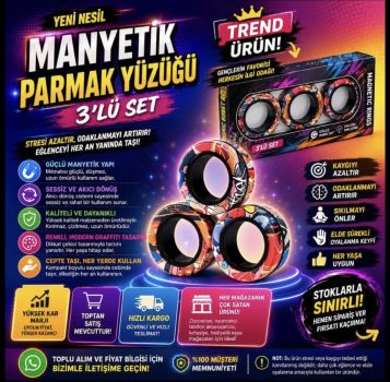 toptan parmağa takılan mıknatıslı yüzük 1084