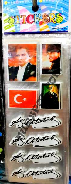 toptan sticker ataturk baskili