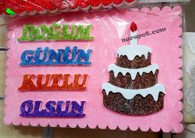 toptan süs doğum günü tabelasi