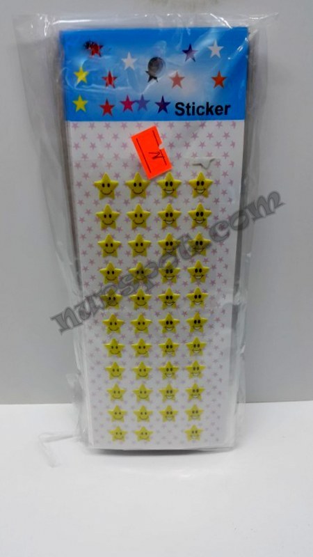 toptan kabartmalı sticker yıldız modeli