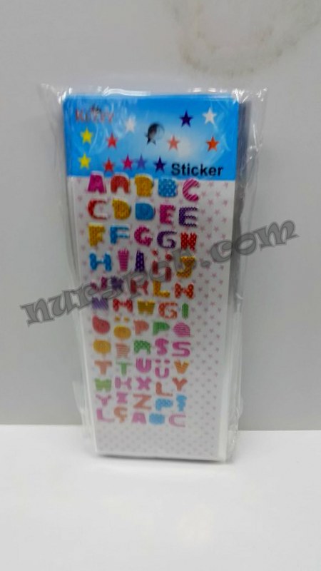 toptan sticker kabartmalı harfli modeli