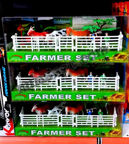 Toptan oyuncak traktörlü çiftlik seti büyük
