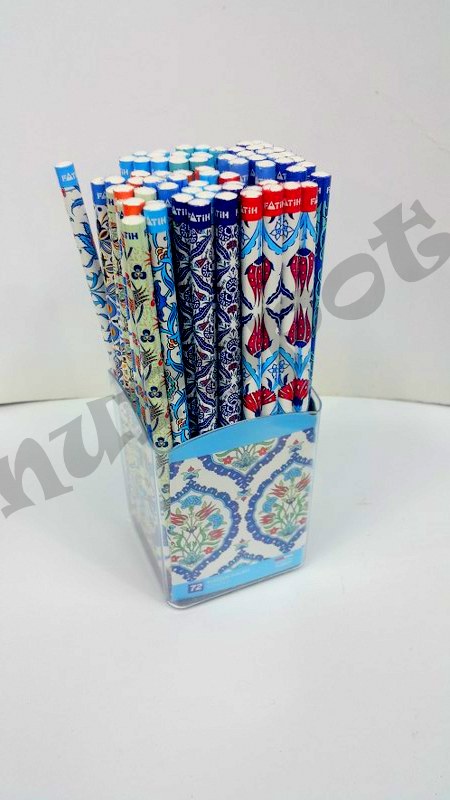 toptan kurşun kalem motifli 72 li 