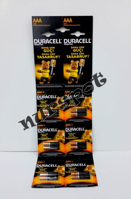 toptan duracell pil kumanda AAA 12 Lİ