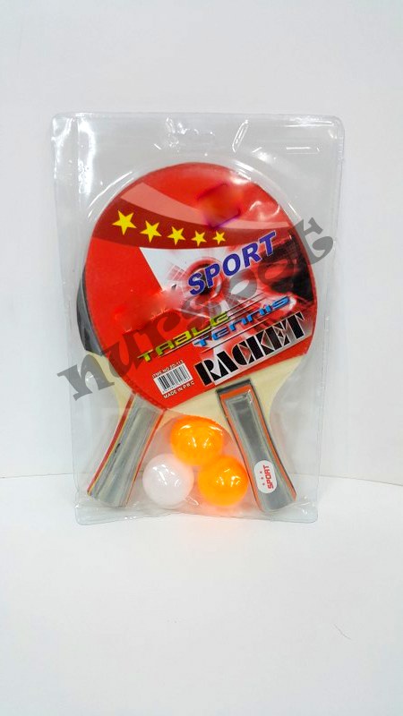 toptan ahşap raket pinpon 3 lü top set