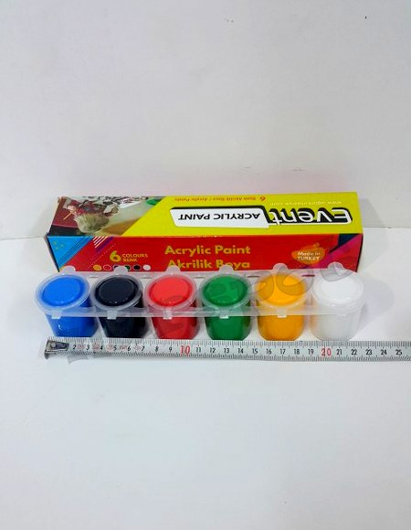 toptan akrilik boya 6 lı 25 ml.