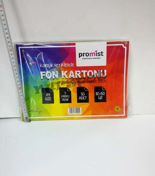 toptan fon karton 100 lü karma renk