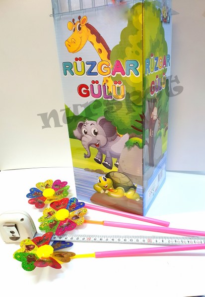 toptan rüzgar gülü mini stant 40 lı