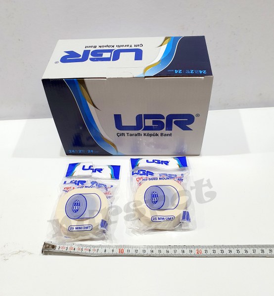 toptan çift taraflı köpük bant 24 mm 2 mt    6704