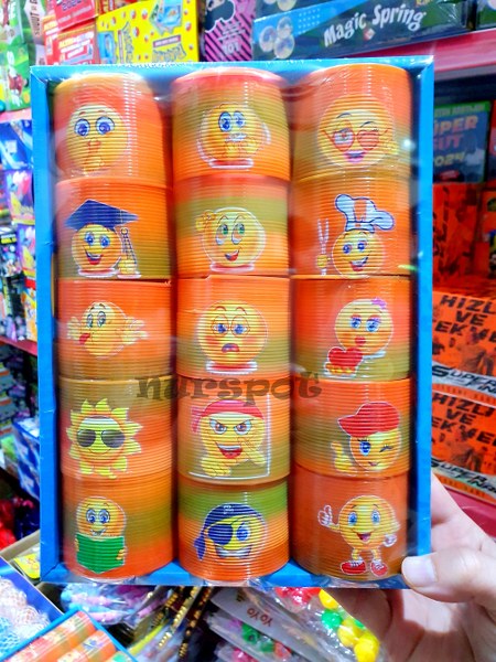 toptan oyuncak akordiyon stres yayı emoji baskılı