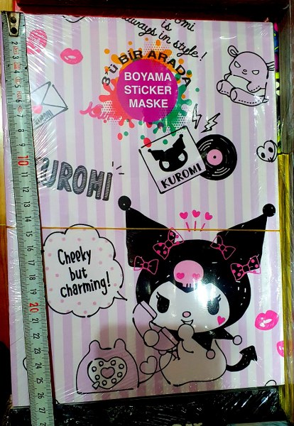 toptan boyama kitabı stickerli ve maske set