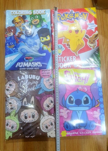 toptan boyama kitabı stickerli maskeli set yeni modeller