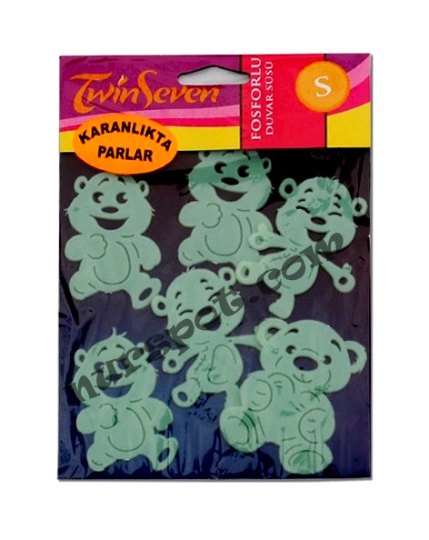 toptan duvar sticker fosforlu ayıcık modelleri