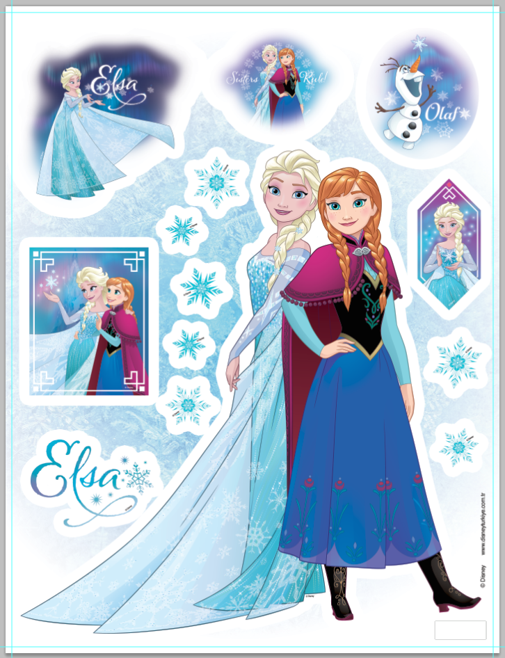 toptan karanlıkta parlayan sticker elsa modeli