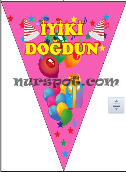 toptan doğum günü malzemeleri parti flamasi