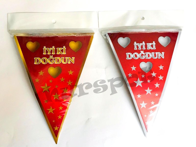 Toptan süs üçgen flama iyi ki doğdun
