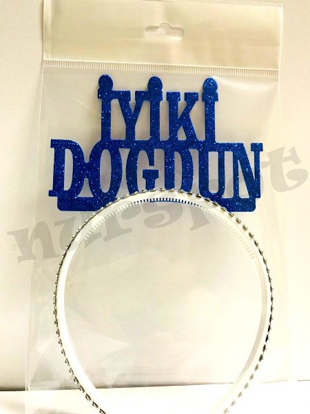 toptan iyi ki doğdun taç mavi