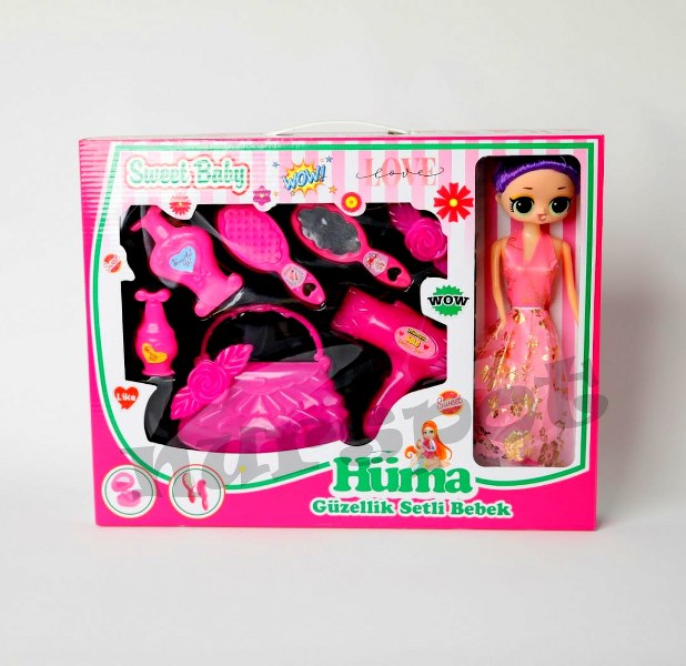 toptan oyuncak hüma bebek güzellik set   1379