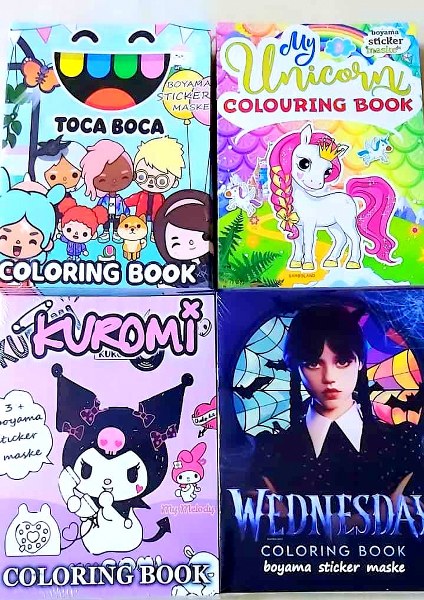 toptan boyama kitabı stickerli 