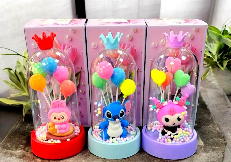 toptan ışıklı hediyelik aksesuar labubu stitch kurom karma model  9011
