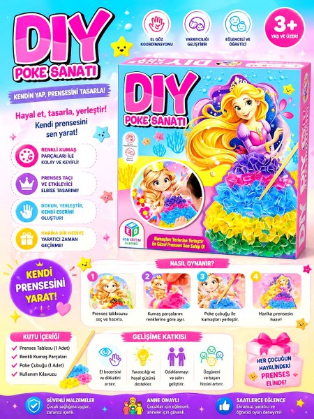 toptan dıy poke sanati kendi prensesini kendin yap  1482
